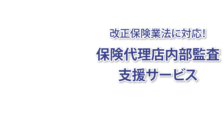 改正保険業法に対応！ 保険代理店 内部監査支援サービス